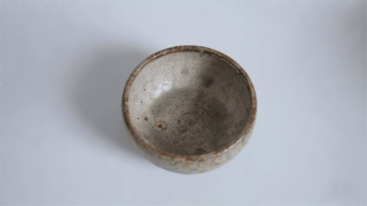 Gray glaze ceramic bowl