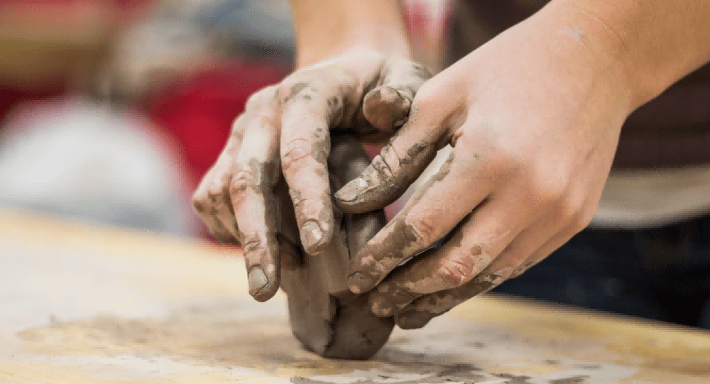 Making pottery