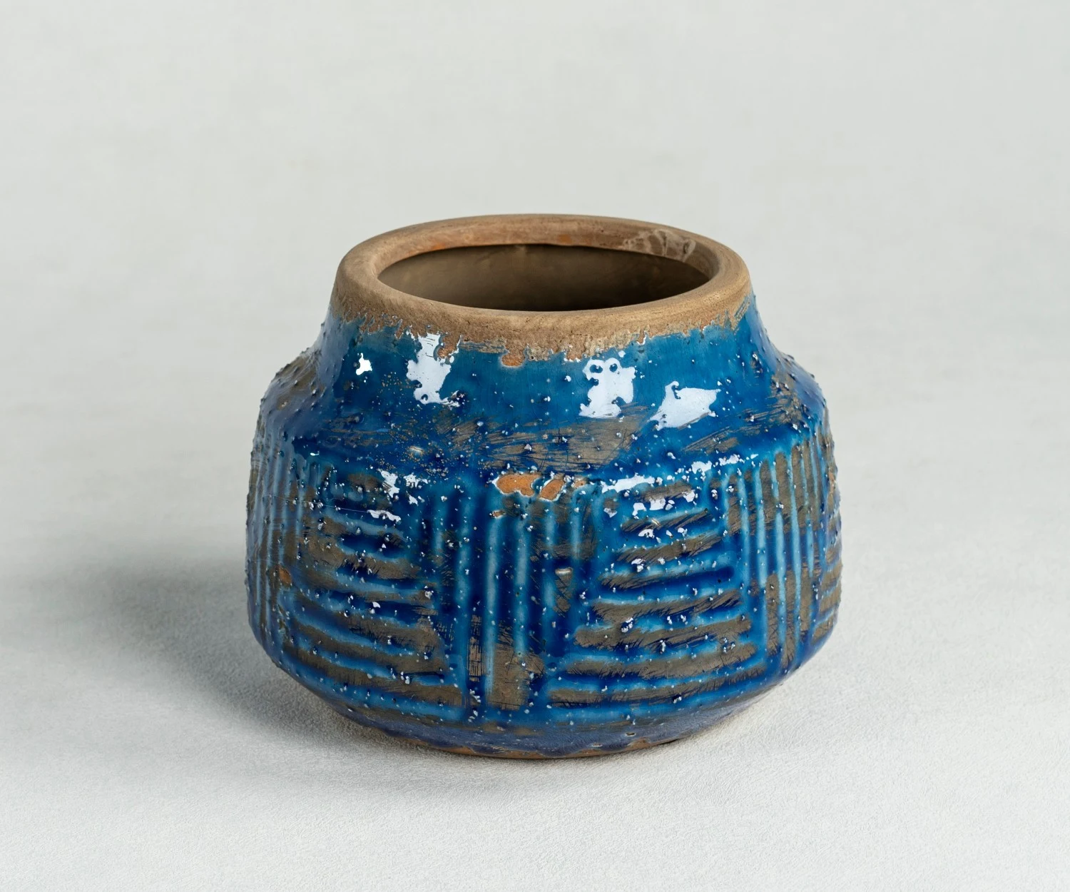 Small Ceramic Blue Vase (3)