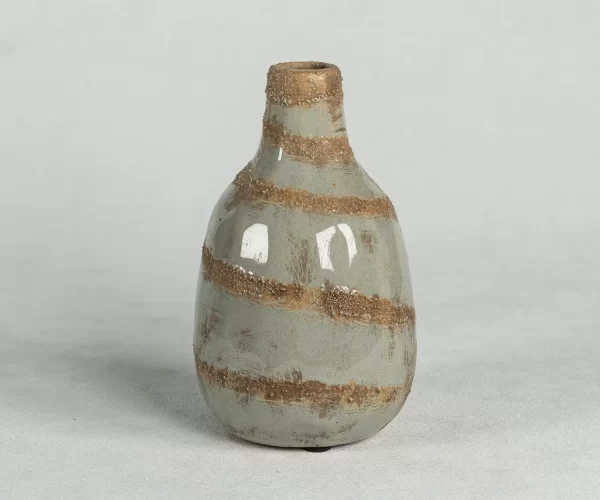 Wholesale Ceramic Glazed Striped Vase (3)