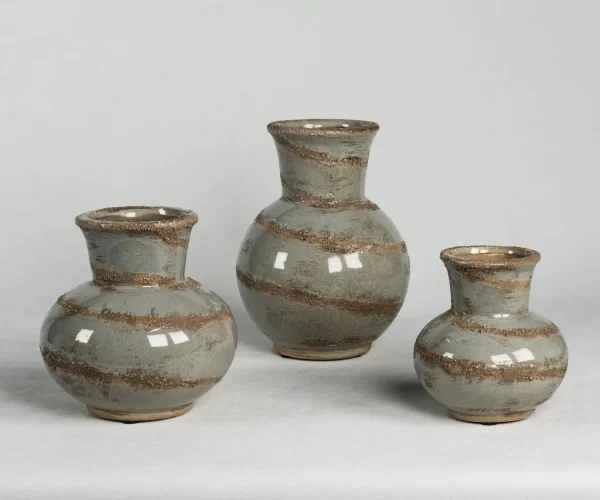 Wholesale Narrow Mouth Ceramic Vases with Texture (2)