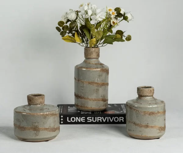 wholesale vintage textured ceramic vase (1)