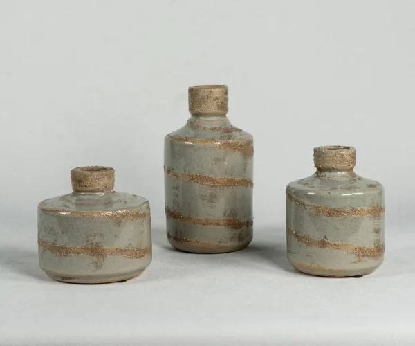 wholesale vintage textured ceramic vase (3)