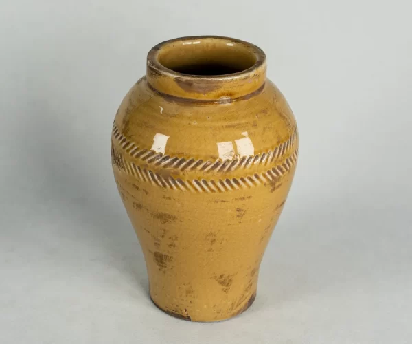 Wholesale Yellow Vintage Ceramic Vase (1)