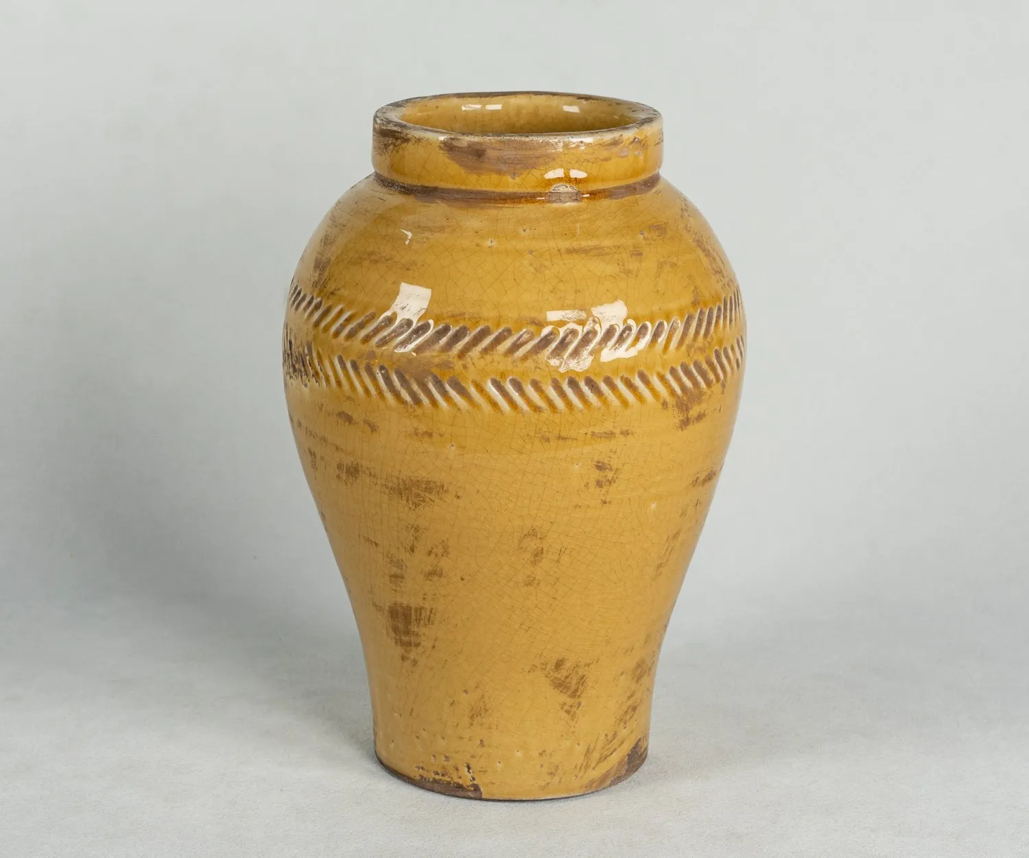 Wholesale Yellow Vintage Ceramic Vase (3)