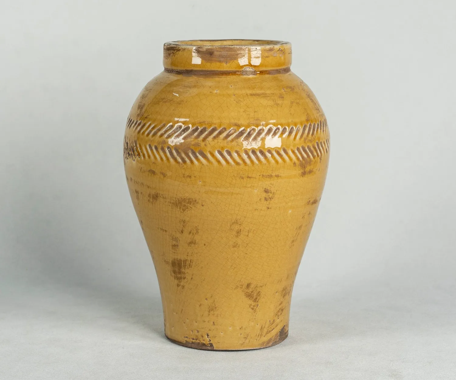 Wholesale Yellow Vintage Ceramic Vase (4)