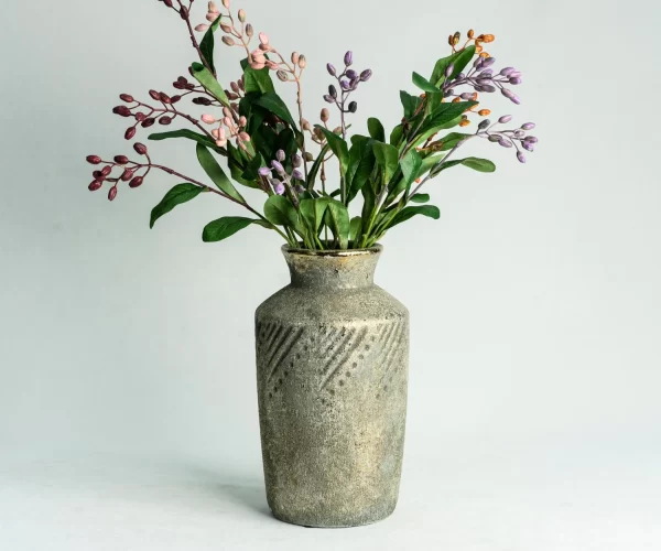 Wholesale 3 set vintage-style textured ceramic vases (2)