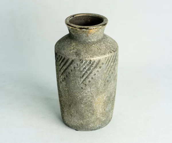 Wholesale 3 set vintage-style textured ceramic vases (3)